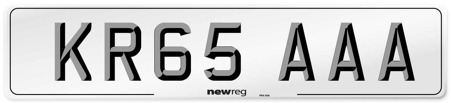 KR65 AAA Number Plate from New Reg